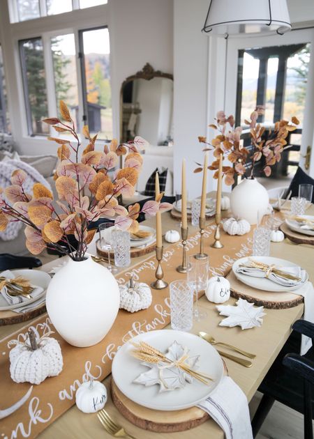 HOME \ thanksgiving table🍂

Decor
Fall
Amazon
Walmart 
Dining room 

#LTKparties #LTKSeasonal #LTKhome