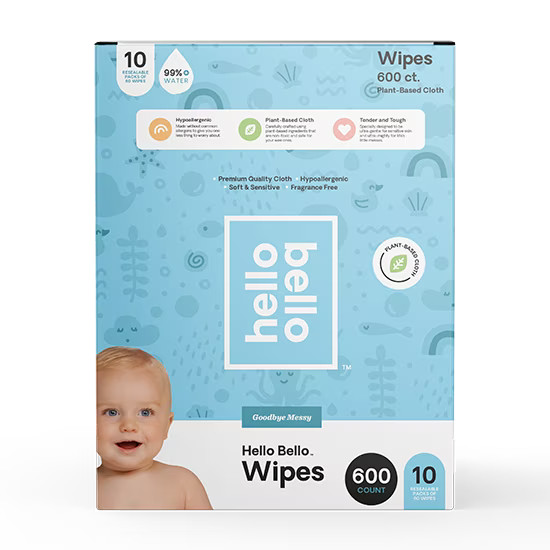 Hello Bello Baby Wipes, Unscented, 600 Count | Walmart (US)