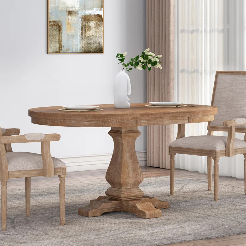 Ireion Extendable Round Solid Wood Base Dining Table | Wayfair North America