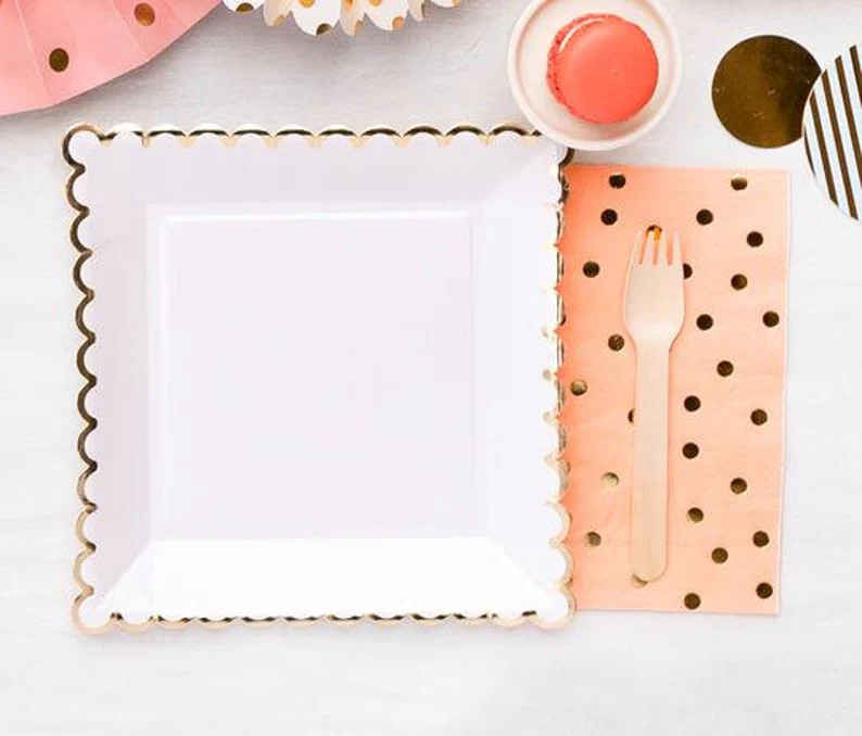 Cream Scalloped Plates | Etsy (US)