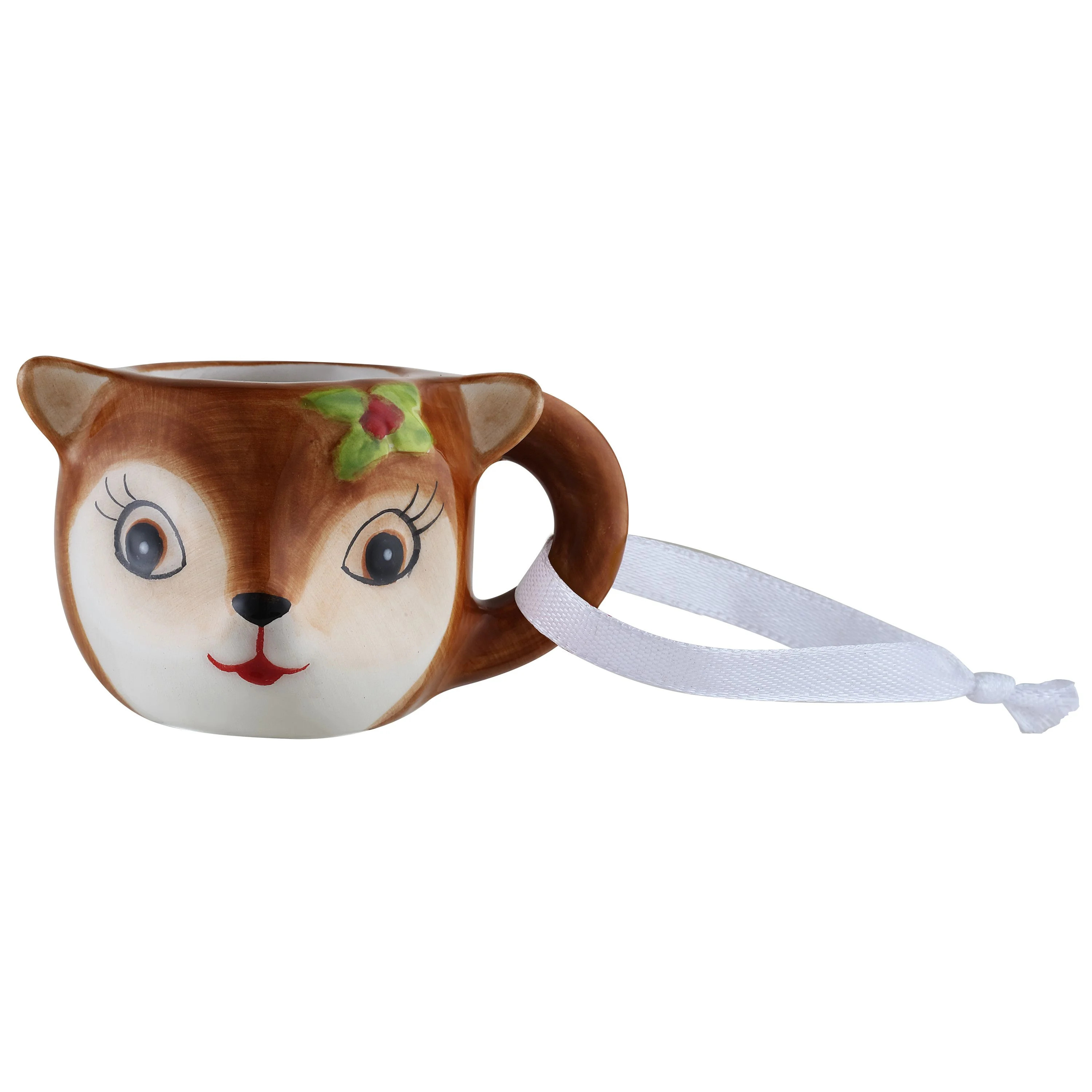 Mr. Christmas Mini Deer Mug Hanging Ornament Decoration, Brown Color, 1.4" | Walmart (US)