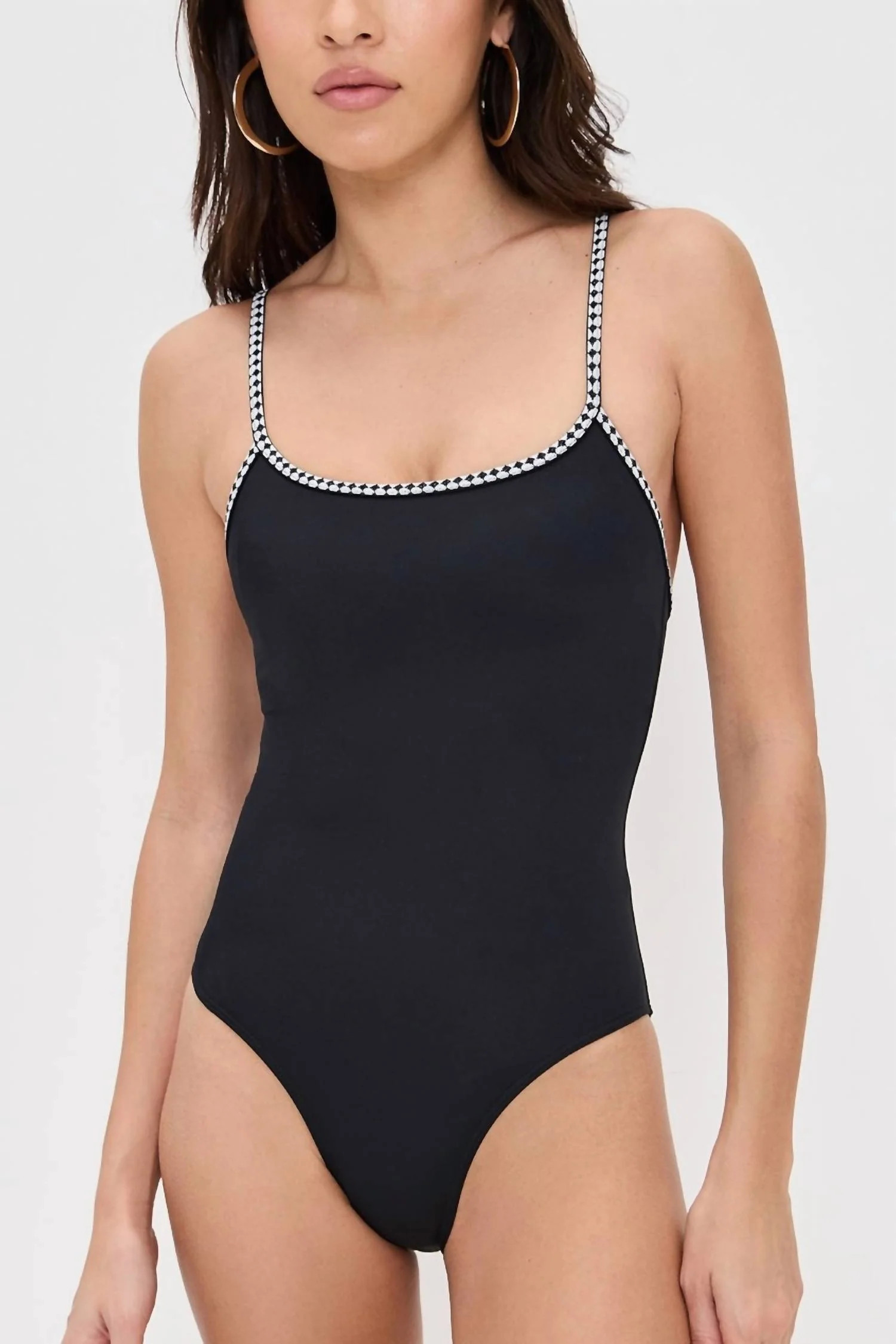 Lena Classic One Piece Swimsuit In Black | Shop Simon