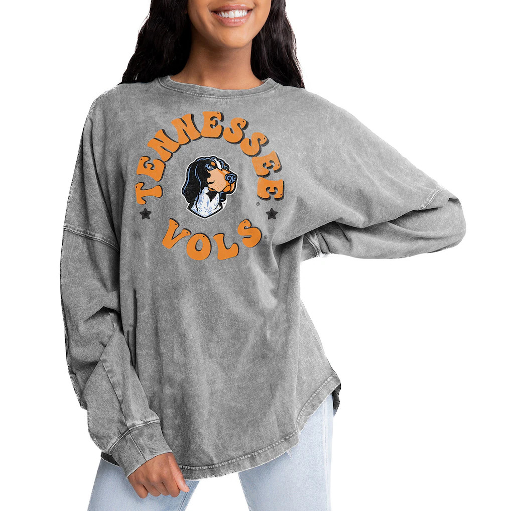 Tennessee Volunteers Gameday Couture Women's Playing Around Faded Wash Oversized Long Sleeve T-Sh... | Fanatics