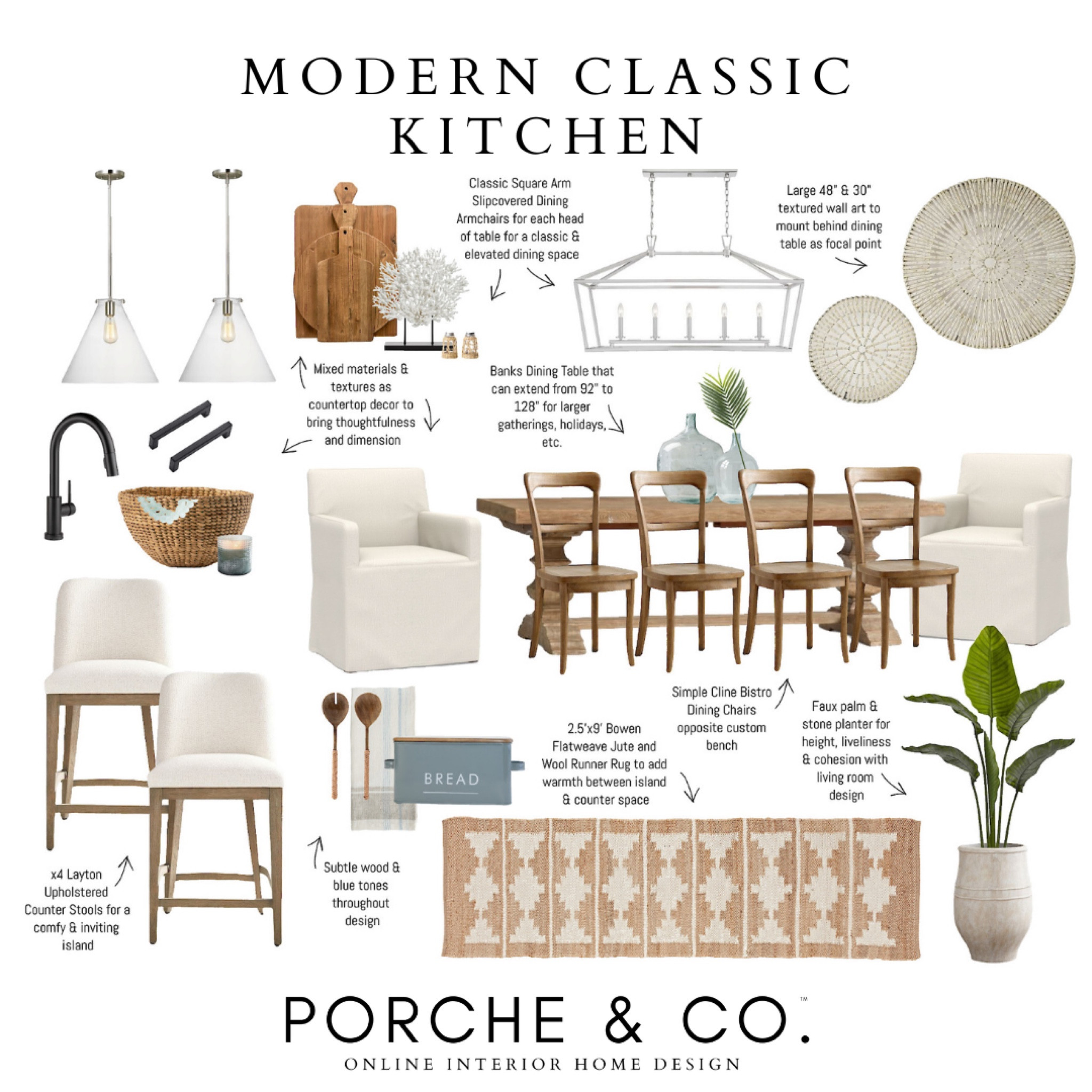 Kitchen design, kitchen decor, kitchen mood board, mood board, bar stools, dining table, dining chairs, upholstered stools, runner #kitchen #moodboard 

#LTKSeasonal #LTKhome #LTKstyletip