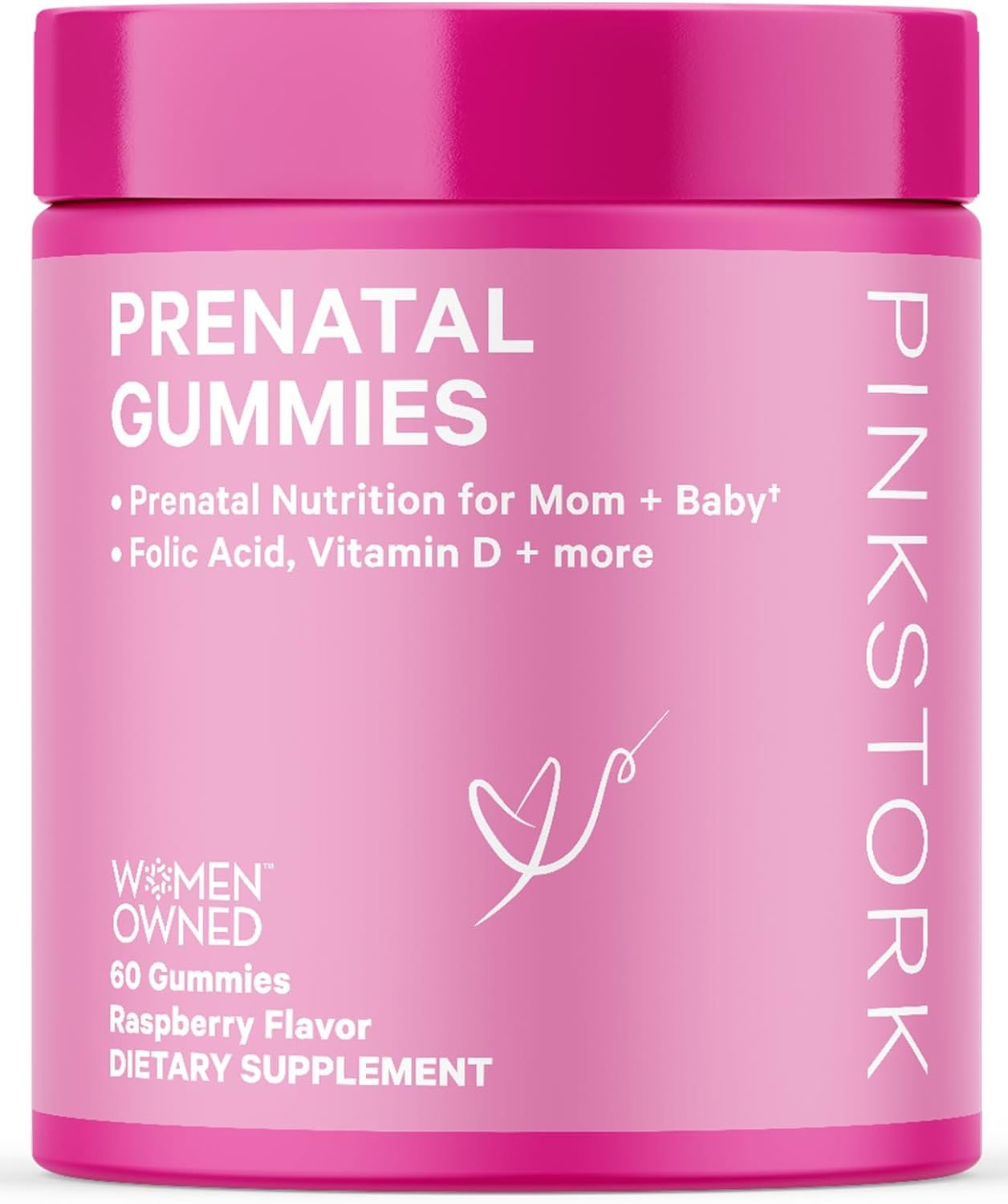 Pink Stork Total Prenatal Vitamin Gummies for Women with Folic Acid, Vitamin D, and Vitamin B6 to... | Amazon (US)