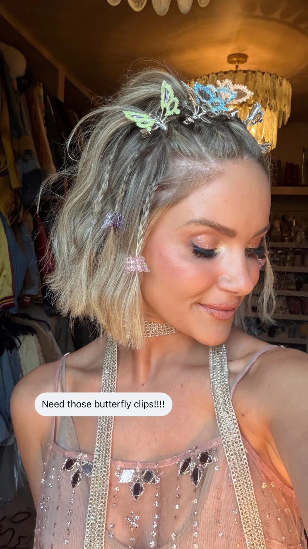 Love these Y2K butterfly clips!