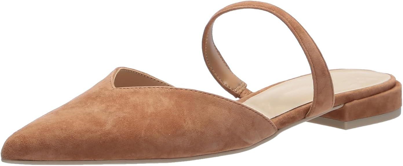 Mesh Mules for Women Comfy Raffia Woven Strap Closed Pointed Toe Mule Flats Casual Slip on Dress ... | Amazon (US)