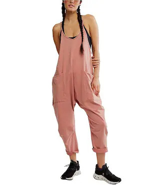 Free People FP Movement Sleeveless Scoop Neck Ankle Length Patch Pocket Hot Shot Onesie | Dillard... | Dillard's