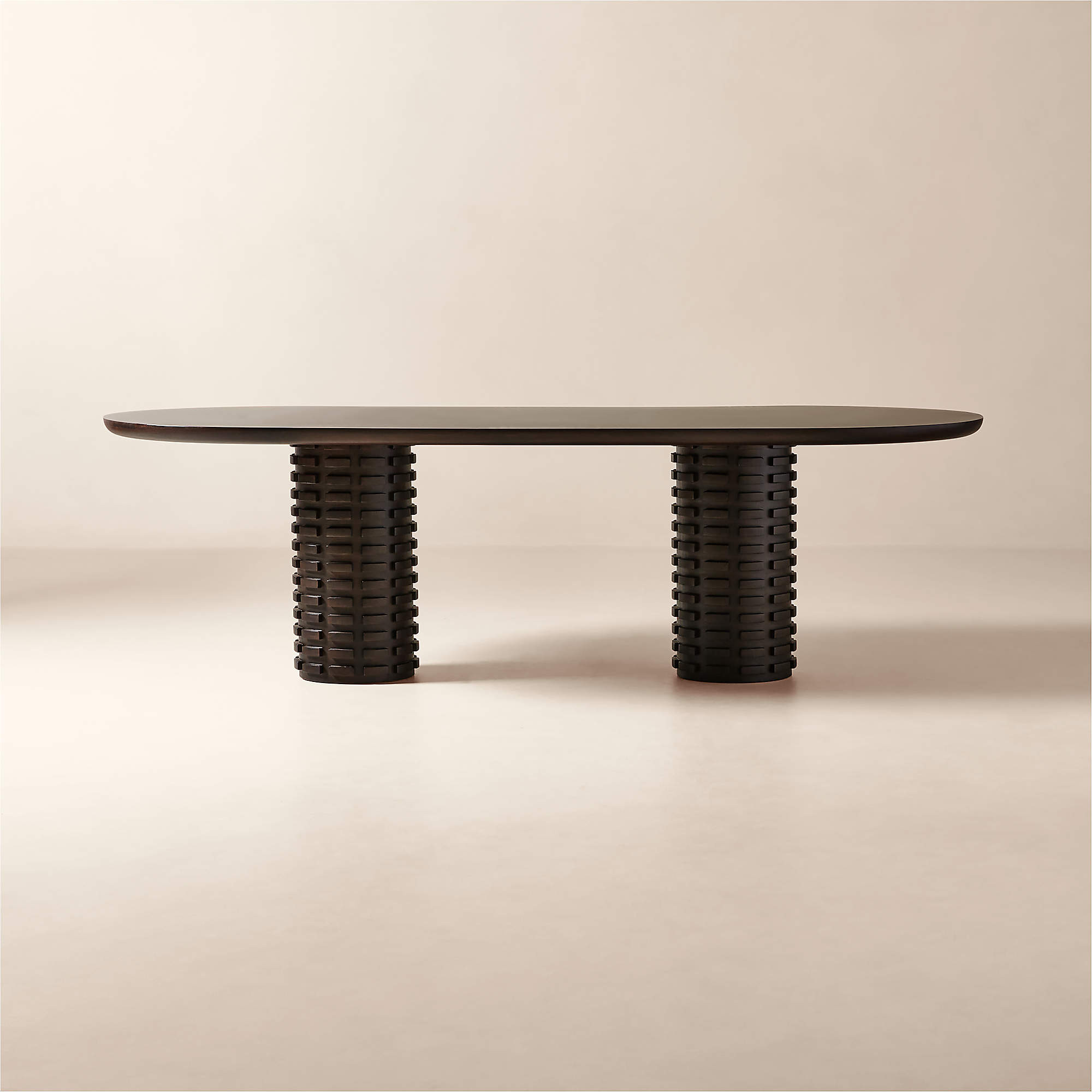 Toron 100" Oval Mahogany Wood Dining Table + Reviews | CB2 | CB2