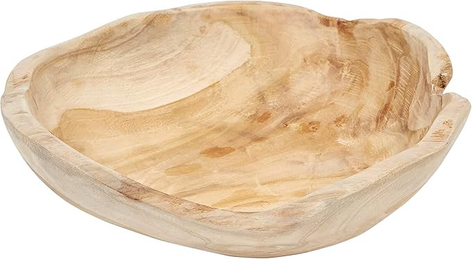 Creative Co-Op Teak Wood (Each Will Vary) Bowl, Brown | Amazon (US)