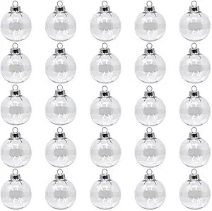 Creative Hobbies® - Bulk Value Pack of 25 pcs - 67mm (2-5/8 Inch) Round Clear Plastic Ball Ornam... | Amazon (US)