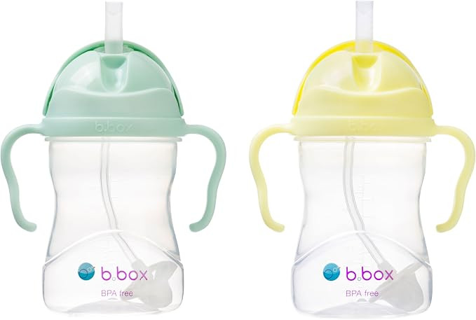 b.box Sippy Cup with Weighted Straw 2-Pack, Toddler Straw Cup, 8oz | 8 oz Leak Proof Sippy Cups f... | Amazon (US)