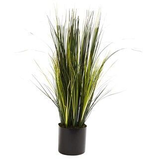 3-Foot Faux Onion Grass Plant - Green/Black (3' Onion Grass Plant) | Bed Bath & Beyond