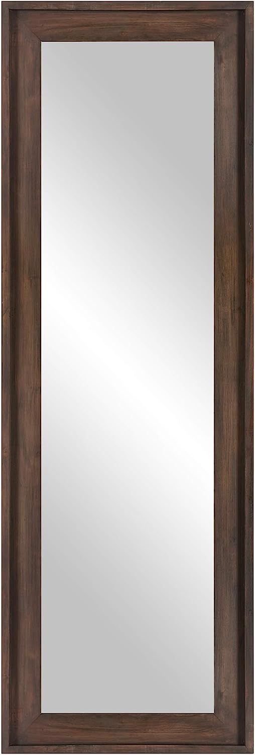 Patton Wall Decor 19x57 Burnt Tobacco Wood Framed Full Length Leaner Wall Mounted Mirrors | Amazon (US)