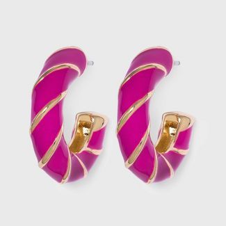 SUGARFIX by BaubleBar Retro Croissant Huggie Hoop Earrings | Target