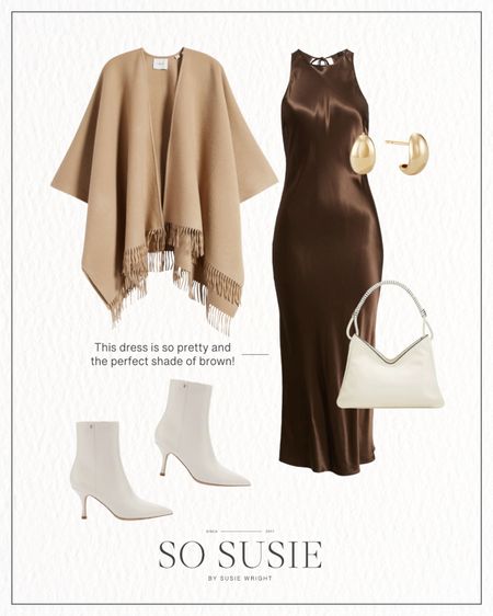 Fall outfit idea from my most recent capsule wardrobe! Chocolate brown is everywhere and I think everyone should find at least one brown piece to make their wardrobe feel updated and fresh! I love this Rails dress and I think white and gold accessories with complement the brown well!

#LTKSeasonal #LTKover40 #LTKstyletip