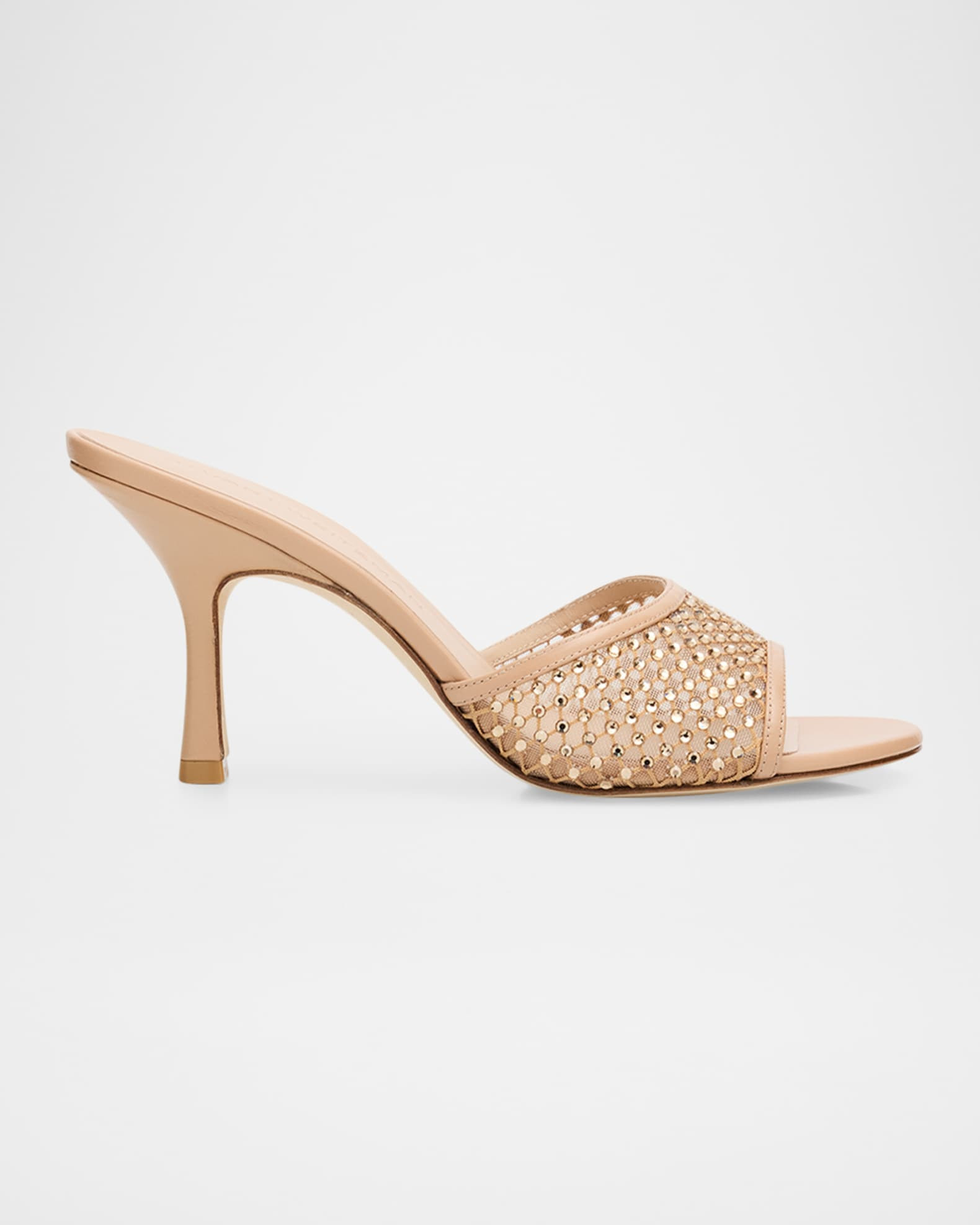 85mm Bareitall Mesh and Leather Sandals | Neiman Marcus