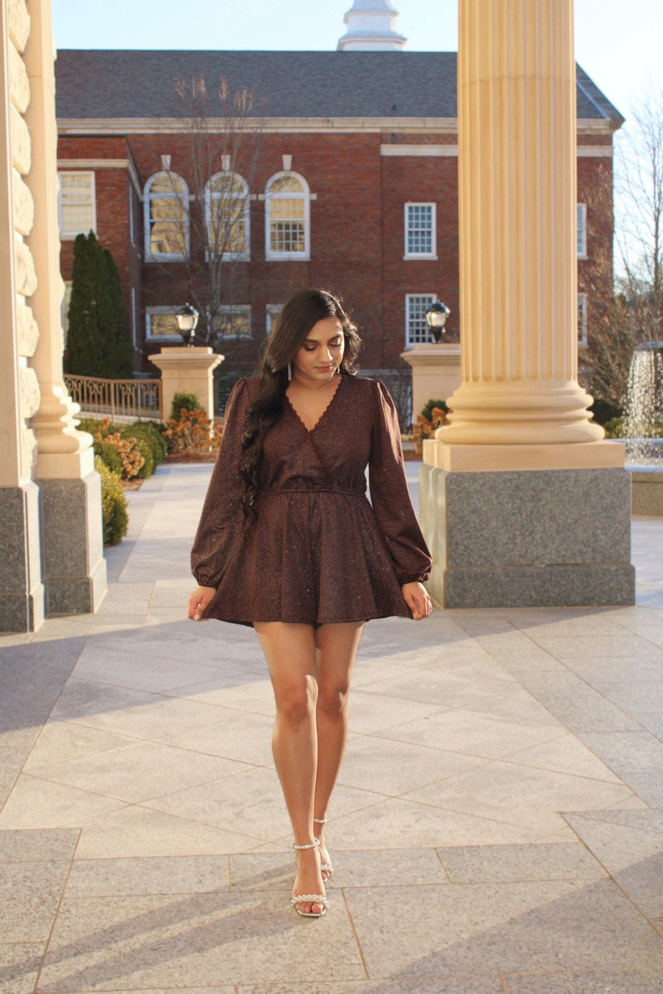 • {Glitter} Late Than Never 🤎✨ •

Happy New Year! 🎉 “There’s glitter on the floor after the party” - courtesy of this romper! If you don’t mind a little extra sparkle literally everywhere (because it does shed glitter), then it’s absolutely worth it! The chocolate brown color is stunning, the glitter adds such a cute touch, the lace neckline detail is so pretty, and the balloon sleeves? Obsessed! PS: it’s on sale for $42! 💫

girly style, feminine style, girly fashion, feminine fashion, girly outfits, feminine outfits, glitter romper, brown romper, silver heels, silver clutch, silver earrings, holiday style, holiday fashion, holiday outfit, New Year’s Eve outfit, New Year’s outfit 

#LTKSeasonal #LTKFindsUnder50 #LTKFindsUnder100