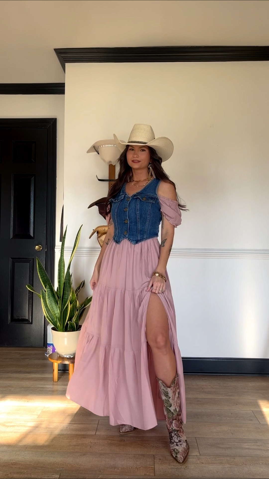 My tapestry boots are still in stock! The blush colors are so perfect paired with this pink dress! My denim top isn’t in stock anymore but adding similar

#LTKootd #LTKgrwm #LTKSeasonal