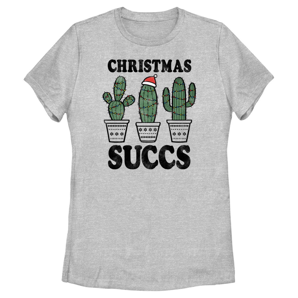 Women's Lost Gods Christmas Succulents T-Shirt | Target