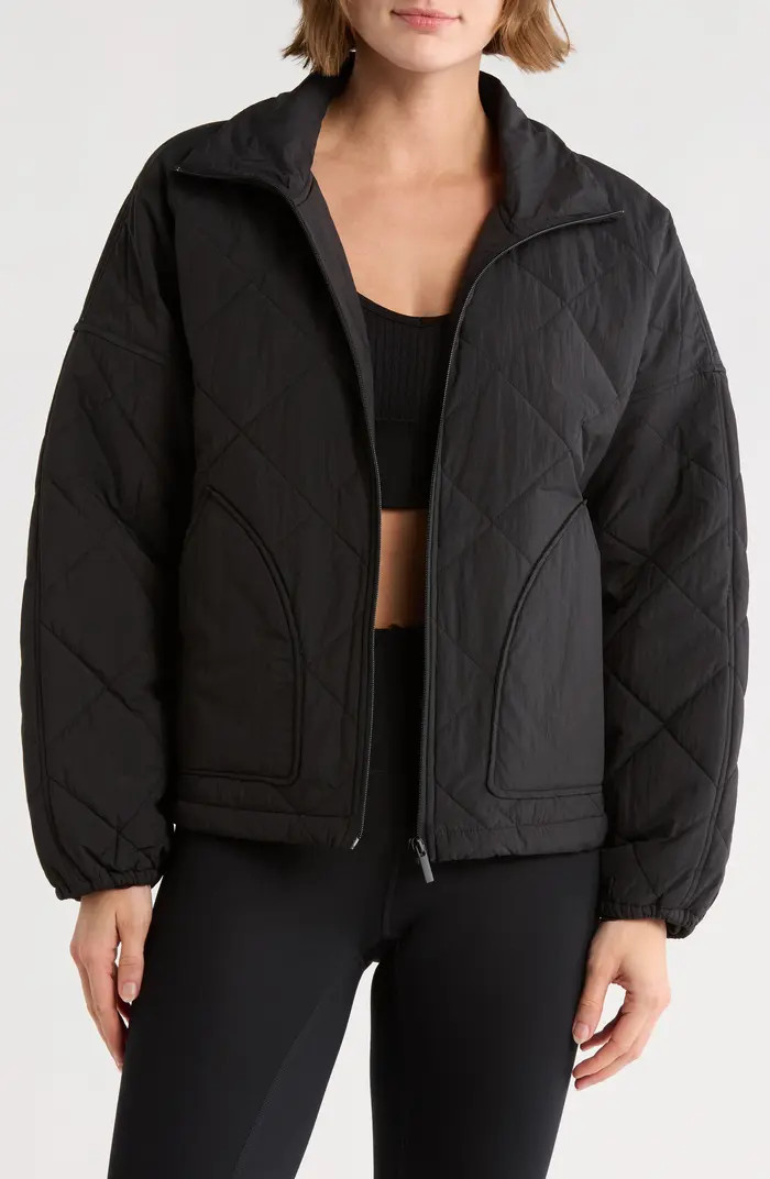 Z by Zella Wander Diamond Quilted Jacket | Nordstromrack | Nordstrom Rack