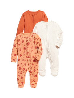 Unisex 1-Way-Zip Sleep & Play One-Piece 3-Pack for Baby | Old Navy (US)