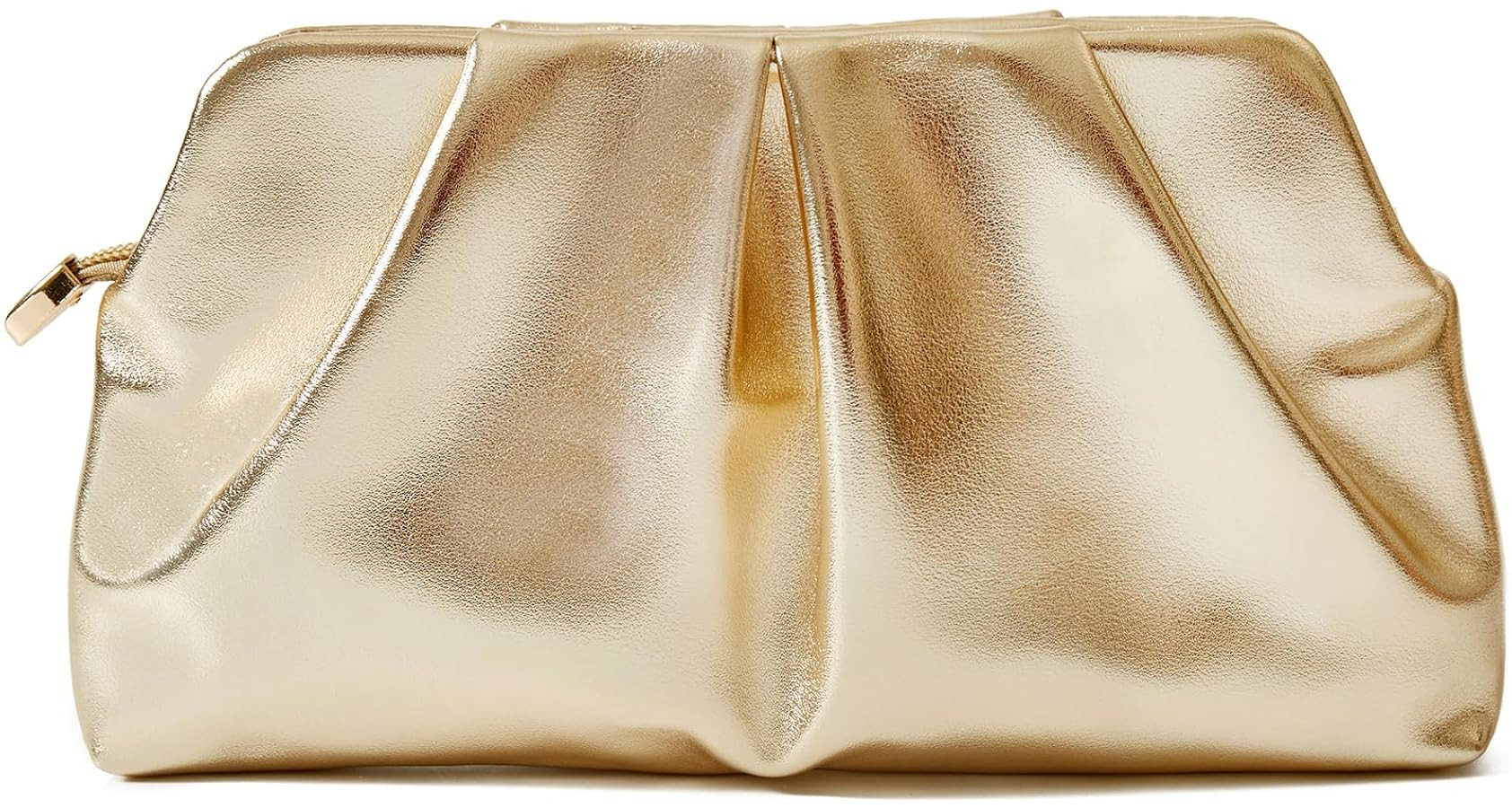 Women Clutch Bag Dressy Formal Handbag Pleated PU Clutch Purse Detachable Chain Crossbody Bag | Amazon (US)