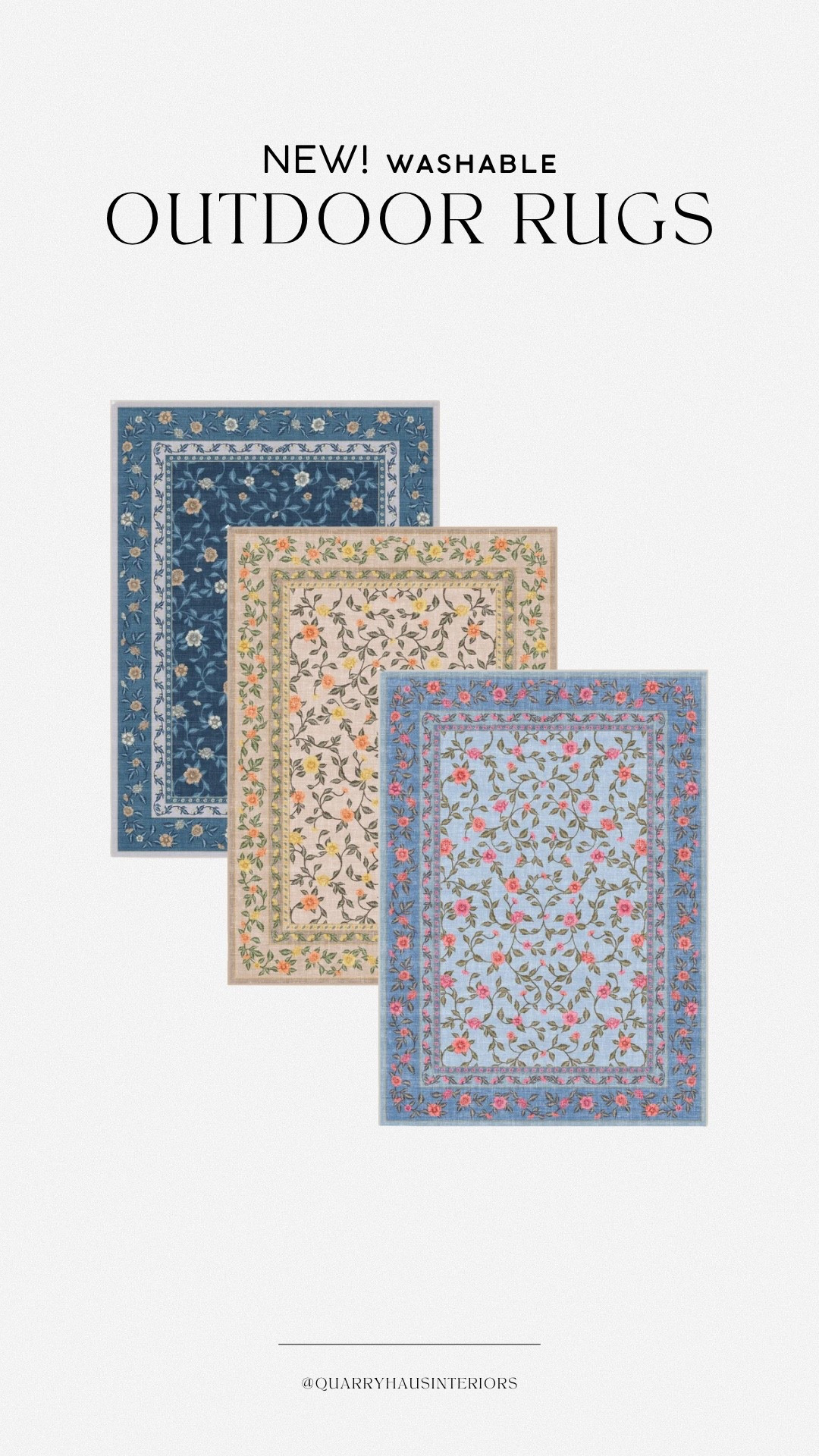 I love the floral print and color options on these new washable outdoor area rugs from Ruggable! ☀️

#LTKHome