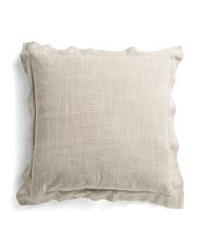 Made In Usa 22x22 Linen Blend Handmade Overfilled Double Flange Pillow | TJ Maxx