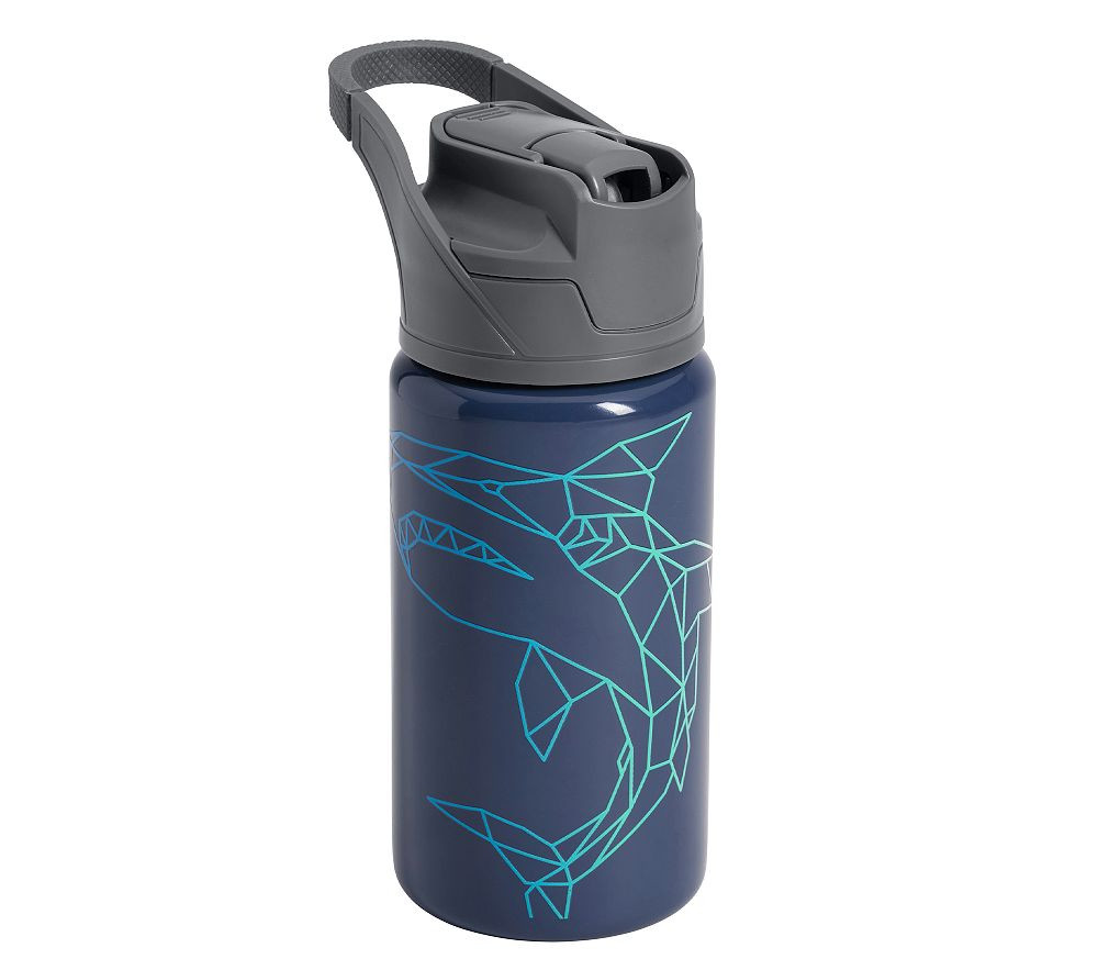 Shark Blueprint Glow-In-The-Dark Mackenzie Water Bottle | Pottery Barn Kids