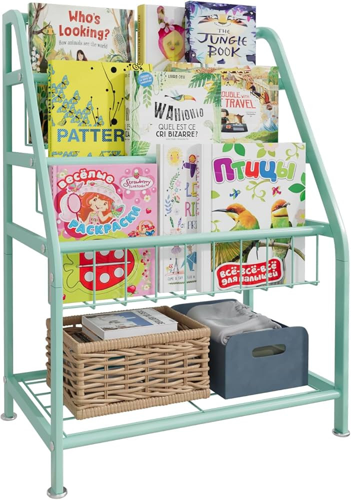 Amazon.com: aboxoo Kids Bookshelf Todder Freestanding Small Bookcase Organizer for Children Room ... | Amazon (US)