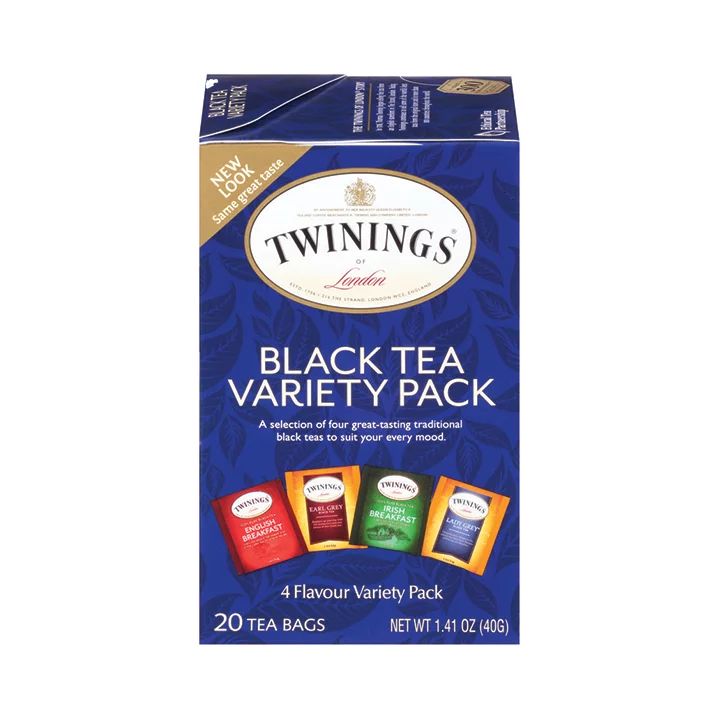 Twinings of London 4 Flavour Black Tea Bags Variety Pack, 20 Ct, 1.41 oz | Walmart (US)