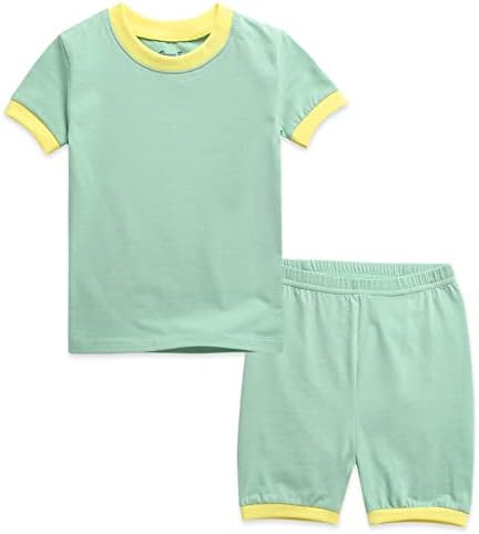 VAENAIT BABY 6M-12Y Boys Girls Toddler Solid Cotton Daily Short Summer Pajamas Pyjamas Sleepwear ... | Amazon (US)