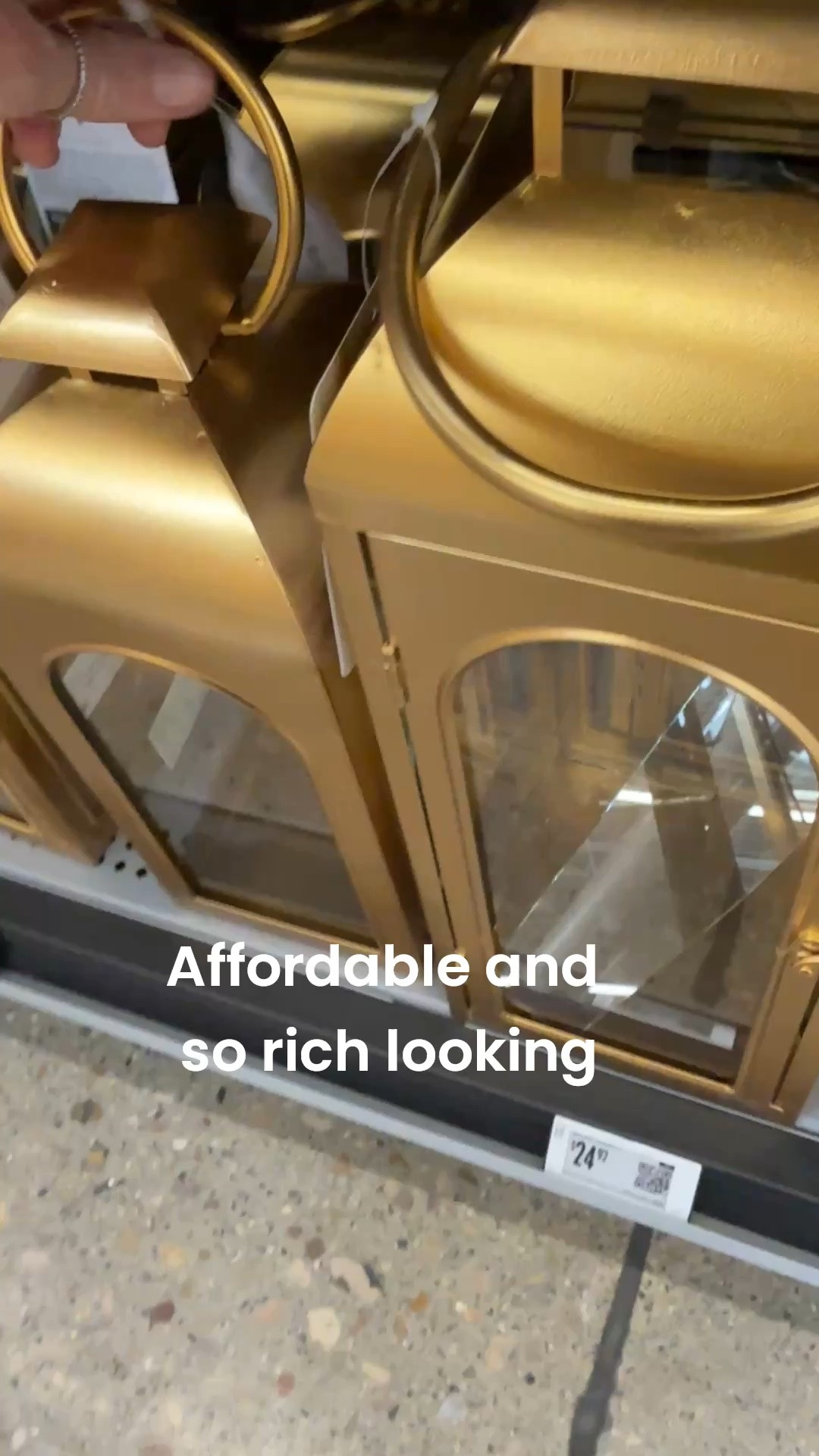 Large gold lanterns
So rich looking, would would never guess Walmart 

Two sizes

#LTKHome #LTKSeasonal