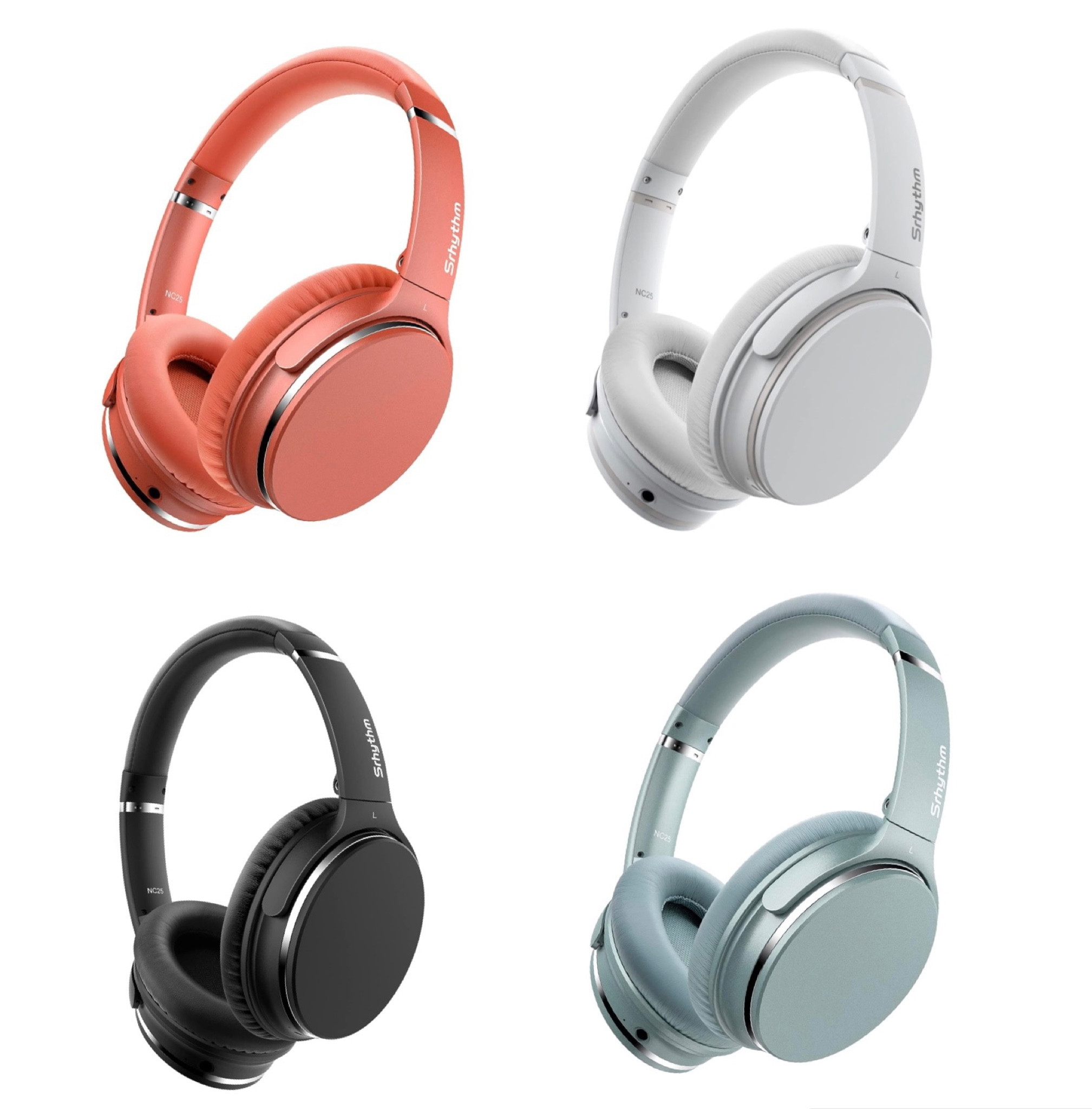 Srhythm NC25 Wireless Headphones Bluetooth 5.3,Lightweight Noise Cancelling Headset Over-Ear with Low Latency, Game Mode

#LTKGiftGuide