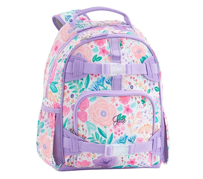 Mackenzie Lavender Floral Blooms Backpacks | Pottery Barn Kids