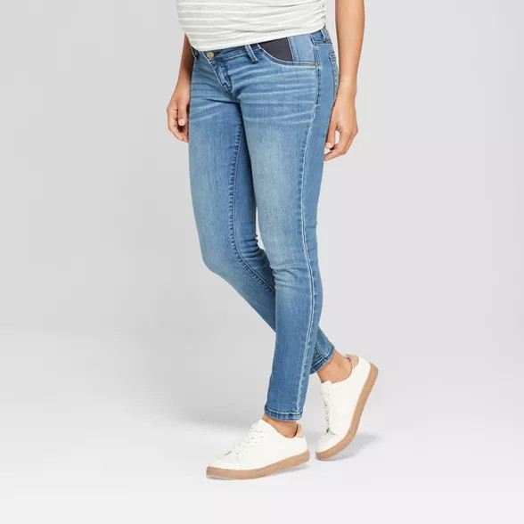 Maternity Inset Panel Jeggings - Isabel Maternity by Ingrid & Isabel™ Medium Wash | Target