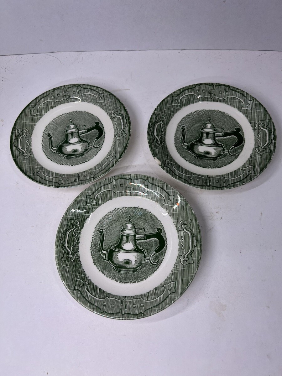 The Old Curiosity Shop Set of 3 Teapot Plates 6" Plates Vintage Salad Bread  | eBay | eBay US