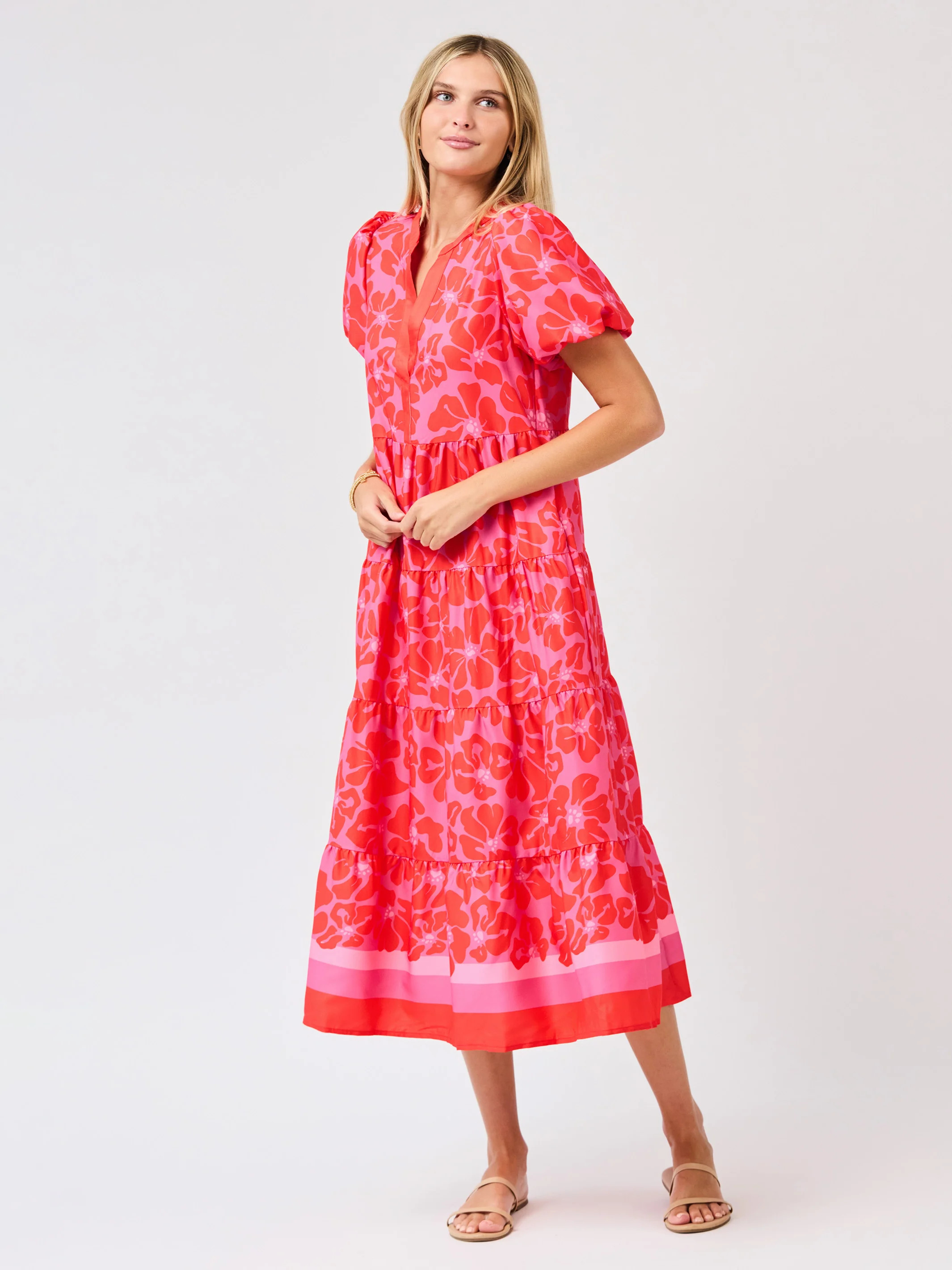 Kinsley Dress | Garden Samba Pink | Mary Square