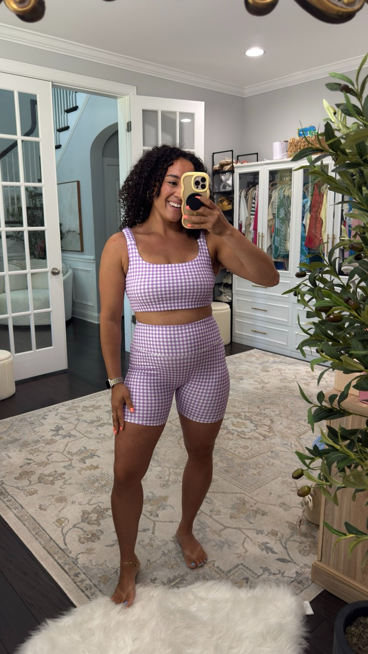 Soft girl summer is officially in session 🌸☁️💜 

 #LTKgrwm #LTKfitnessgoals #LTKActive