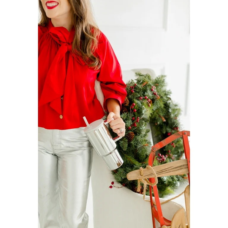 Simple Modern 30 fl oz Insulated Stainless Steel Trek Tumbler with Straw Lid | Silver - Walmart.c... | Walmart (US)