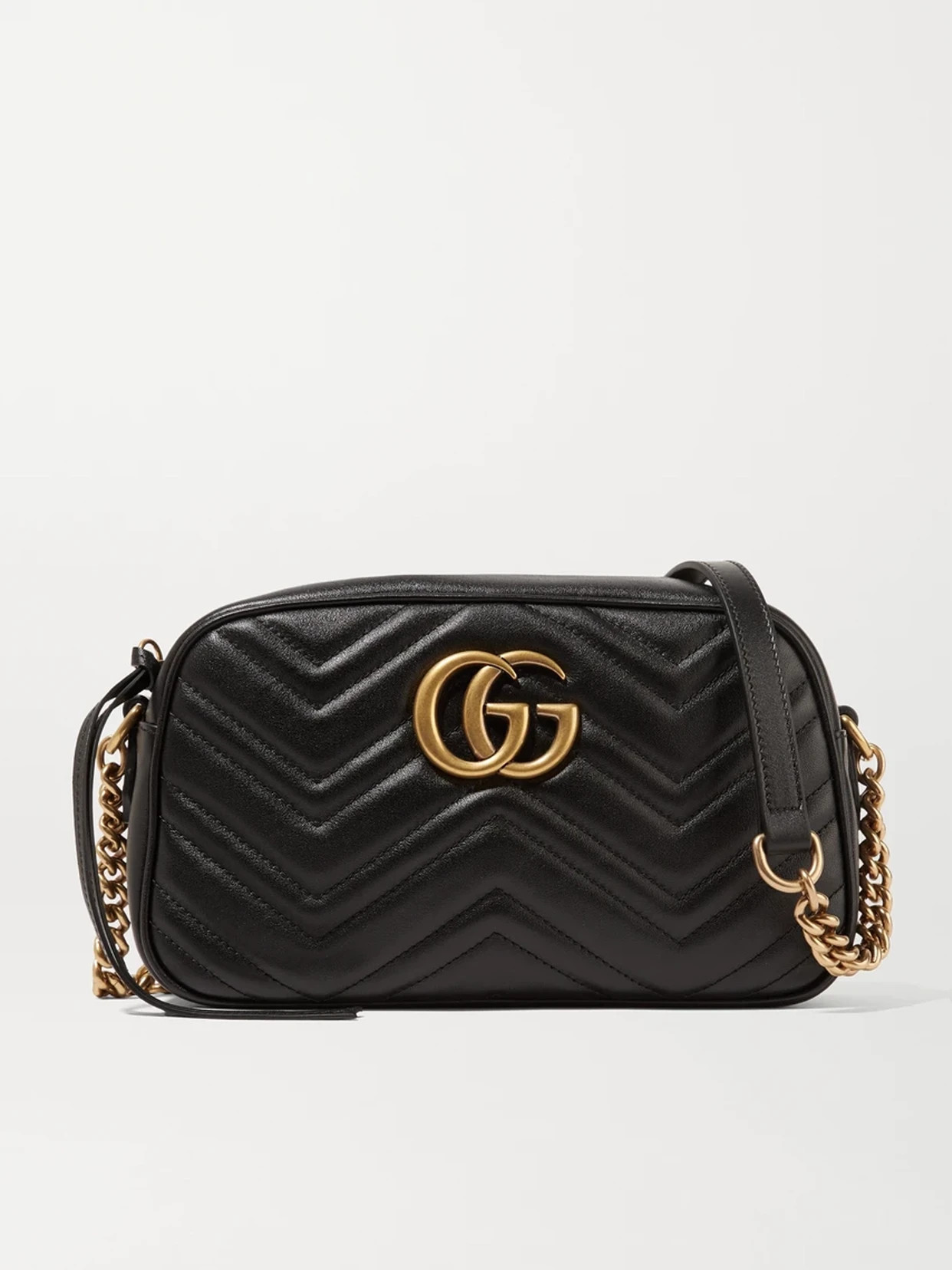 Gucci - Gg Marmont Camera Small Quilted Leather Shoulder Bag - Black | NET-A-PORTER (US)