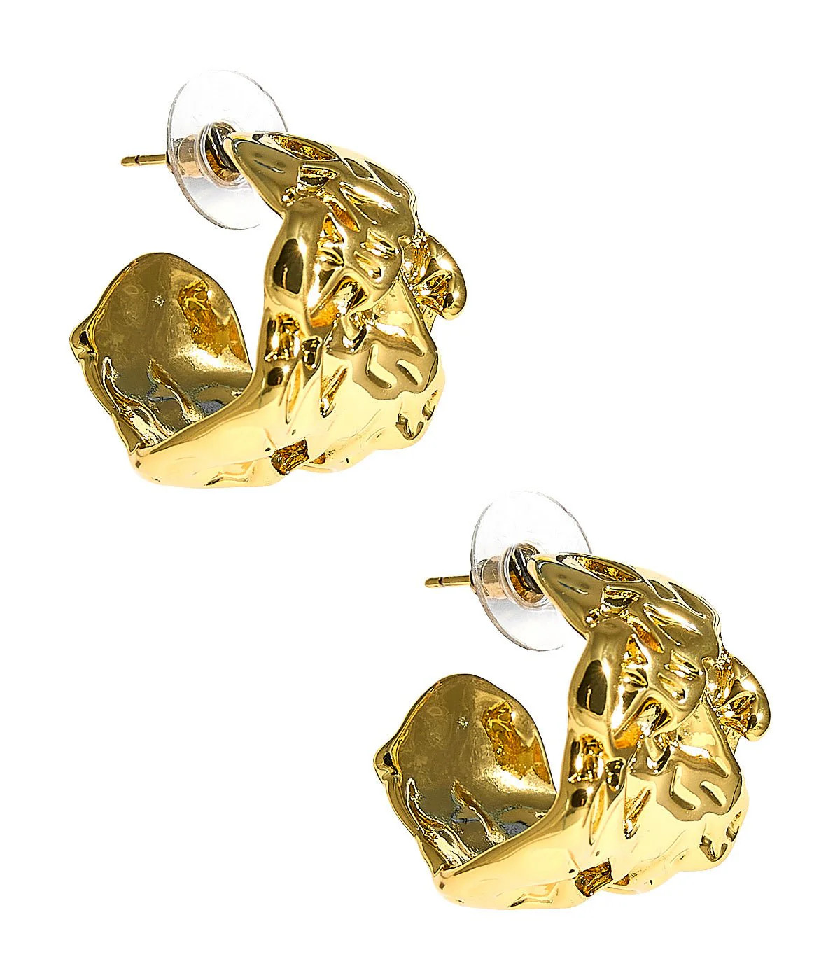 Belinda - Textured 18k Gold Plated Hoop Earring - Meeghan Mullin Colle | Lisi Lerch Inc