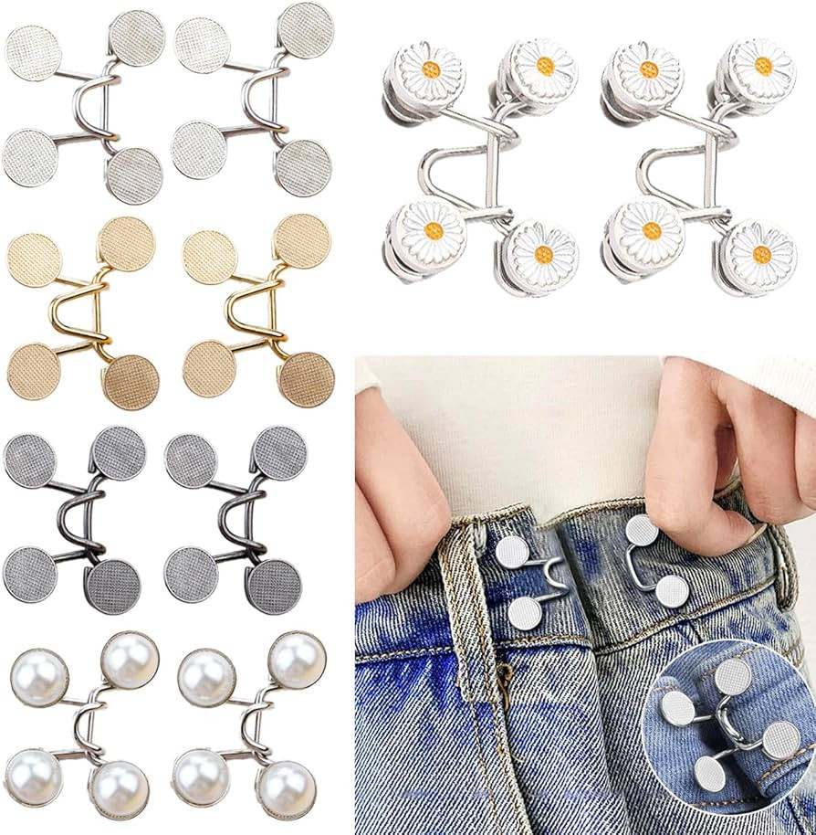 LUFOX 60PCS Pant Waist Tightener, Cute Waistband Tightener Adjustment Waist Buckle for Loose Jean... | Amazon (US)