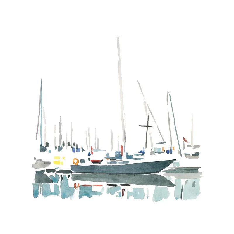 Sailboat Scenery I by Emma Caroline - Wrapped Canvas Painting | Wayfair North America