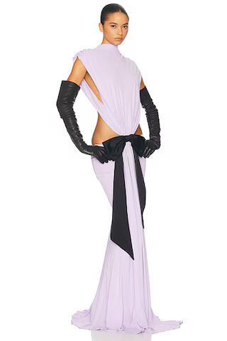 The Constantina Jersey Dress With Bow | FWRD 