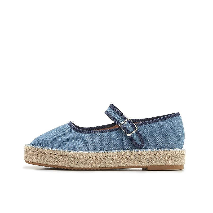Women's Mary Jane Espadrilles Woven Espadrille Outsole Canvas Summer Flats | Amazon (US)
