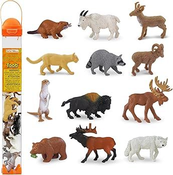 Safari Ltd. North American Wildlife TOOB - 12 Hand-Painted Mini Figurines Including Grizzly Bear,... | Amazon (US)