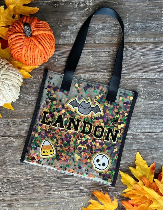 Custom Trick or Treat Bag, Kids Personalized Halloween Bucket, Custom Candy Basket, Candy Bag wit... | Etsy (US)