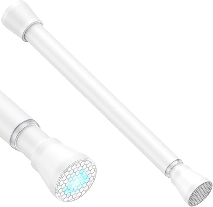 Tension Rod 16 to 26 Inch Adjustable Curtain Rod No Drilling White Tension Curtain Rod Spring Ten... | Amazon (US)